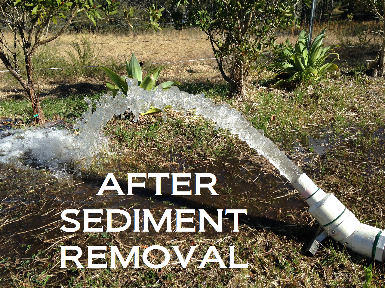 Clean tank after sediment removal