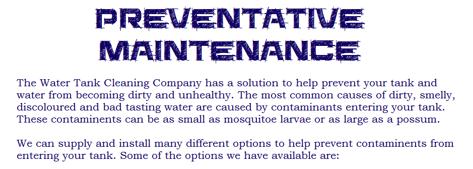 Preventative Maintenance